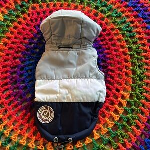 waterproof dog jacket with drawstring and hood